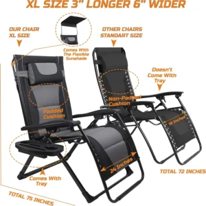 XXL Oversize Recliner Folding Chair