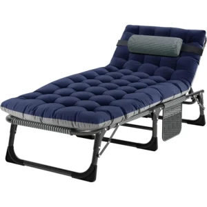 Camping Cot for Adults Heavy Duty Adjustable with Mattress Carrying Bag