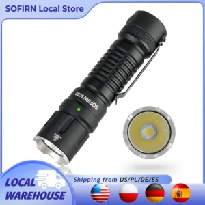 LED Flashlight Tactical 5200lm Powerful 21700 USB C Rechargeable