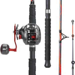 7'0" Carbon & Glass Fishing Rod with 400 Size Casting Reel