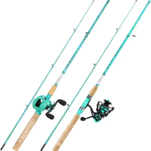 2-Piece 5'6" Graphite Fiberglass Fishing Rod Combo