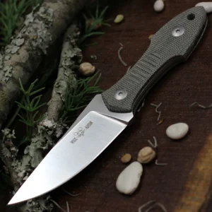 GMF3 Fixed Blade Knife Satin Drop Point Blade