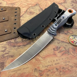 15500 High-Strength Large Straight Knife D2 Steel Blade